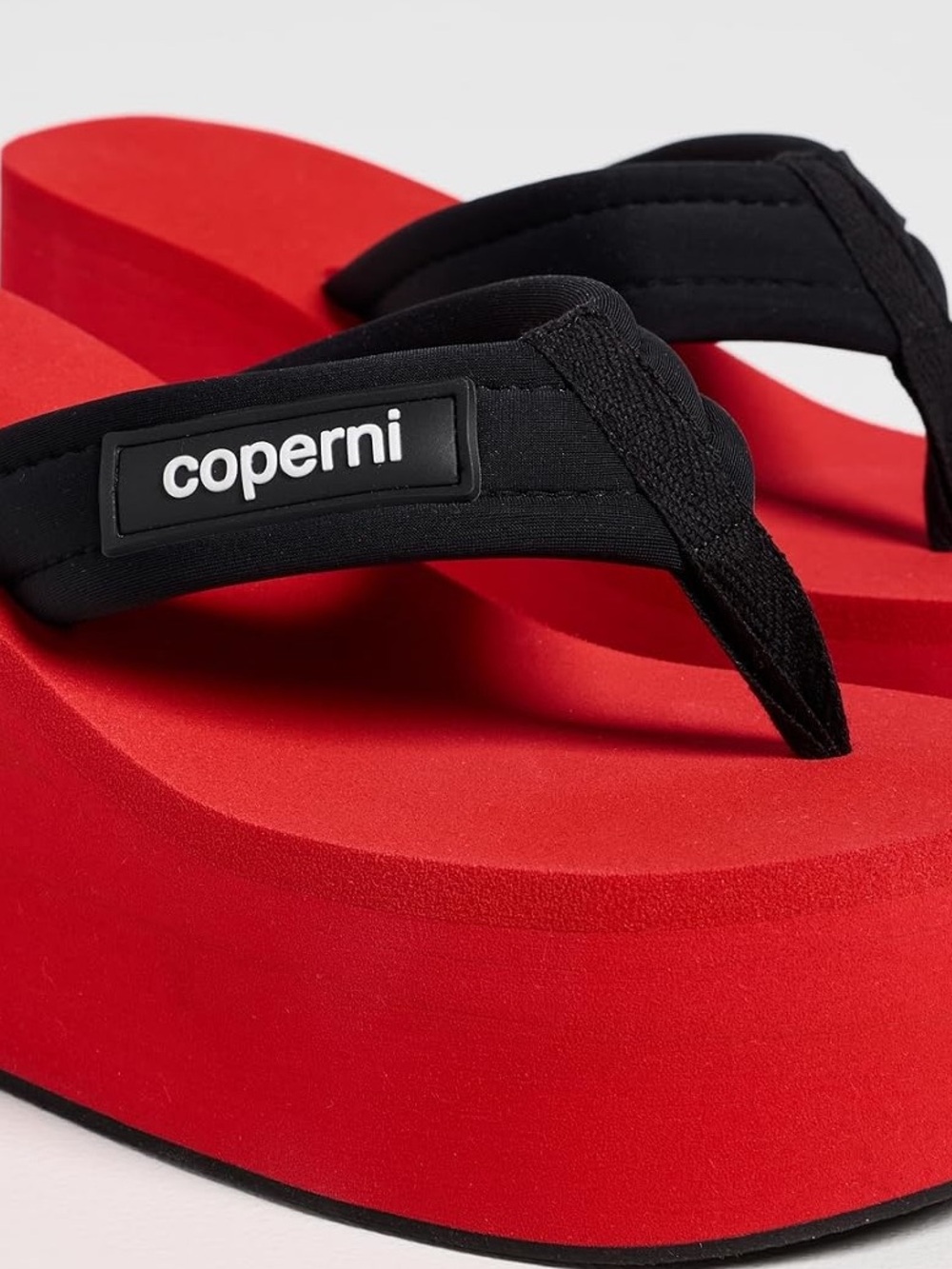 Coperni Red Wedge Platform Flip Flops Sandals